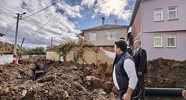 Hisarcık Kaymakamı Atam'dan Alınören köyü'nde altyapı incelemesi