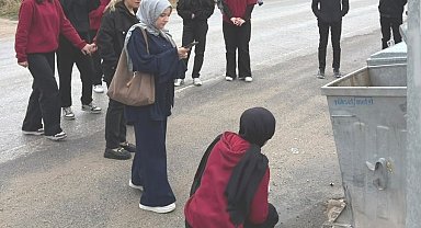 Hisarcık'ta öğrencilerden sokak hayvanlarına anlamlı destek