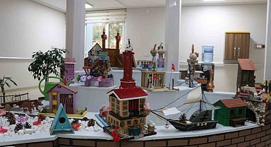 Huzurevi sakinleri hünerlerini sanat ve el emeğiyle sergiliyor