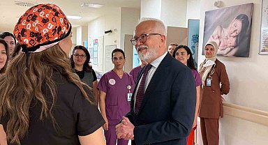 İl Sağlık Müdürü Bildirici, Şehir Hastanesi'ndeki Gebe Okulu ve Ebe Polikliniğini inceledi