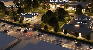 İnegöl Botanik'te nikah ve etkinlik salonlarında çalışmalar tam gaz