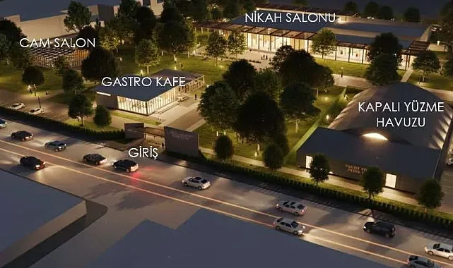 İnegöl Botanik'te nikah ve etkinlik salonlarında çalışmalar tam gaz