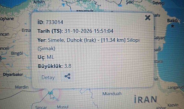 Irak'taki deprem Şırnak'ta da hissedildi