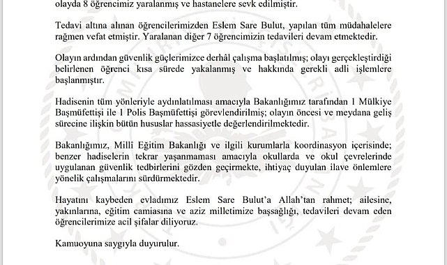 İstanbul'da 1 öğrencinin hayatını kaybettiği olayın şüphelisi yakalandı