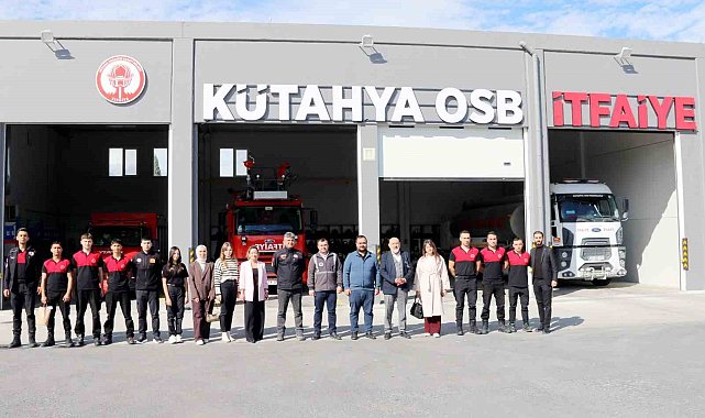 İtfaiye Haftası'nda öğrencilerden Kütahya OSB itfaiyesine anlamlı ziyaret