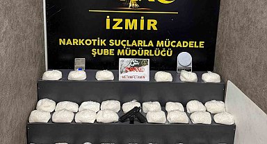 İzmir'de 32 kilo metamfetamin maddesi ele geçirildi