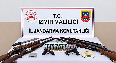 İzmir'de jandarmadan uyuşturucu ve silah operasyonu: 3 tutuklama