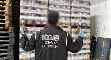 İzmir'de yılın en büyük kaçak içki operasyonu: 3 milyon 800 bin liralık kaçak içki ele geçirildi
