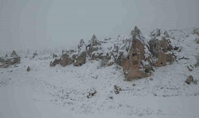 Kapadokya'da düşen kaya parçasının önceki görüntüsü
