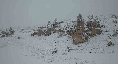 Kapadokya'da düşen kaya parçasının önceki görüntüsü