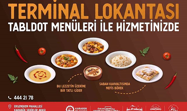 Karabük Belediyesi Terminal Lokantası'nda tabldot menü dönemi