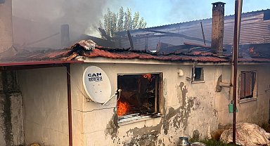 Karacasu'daki ev yangını söndürüldü