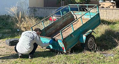 Karaman'da çalınan römork 2 ay sonra sahibinin evinin yanına bırakıldı