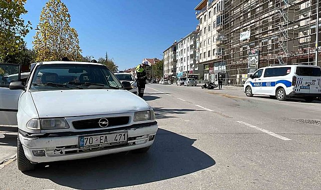 Karaman'da otomobille motosiklet çarpıştı: 1 yaralı