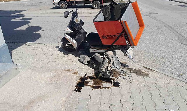 Karapınar'da otomobil ve motosiklet çarpıştı: 1 yaralı