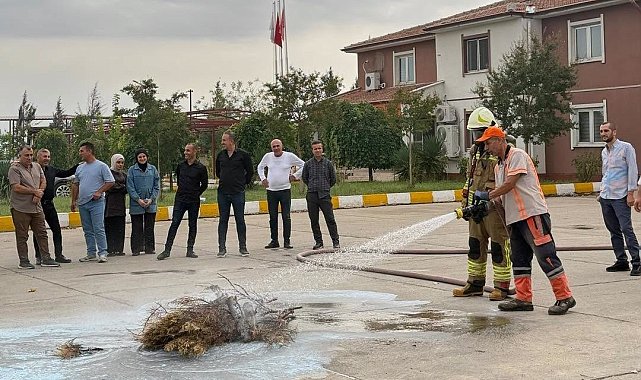 Karayolları personeline "yangın ve tahliye" tatbikatı eğitimi