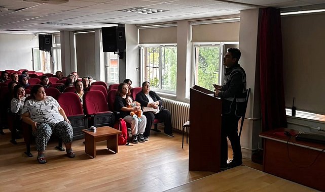 Karpuzlu'da öğrenci velileri ve okul personeline güvenlik bilgilendirmesi