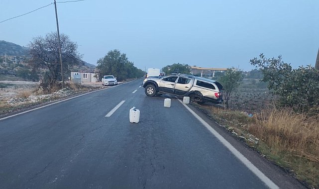 Kayganlaşan yol kazaya neden oldu
