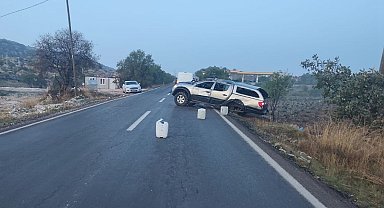 Kayganlaşan yol kazaya neden oldu