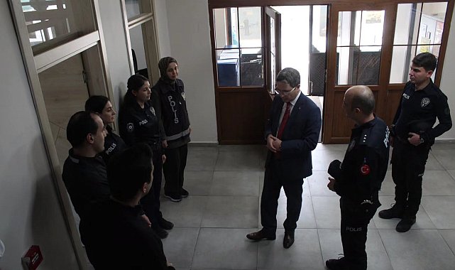 Kaymakam Arıkan'dan ilçe emniyet birimlerinde inceleme