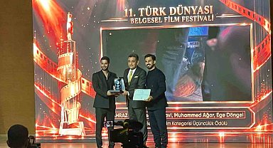 KBÜ öğrencilerinin "Ahraz" belgeseline Türk Dünyası Festivali'nde üçüncülük ödülü