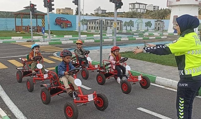 Kilis'te Trafik Eğitim Parkı'nda öğrencilere trafik eğitimi verildi