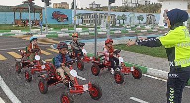 Kilis'te Trafik Eğitim Parkı'nda öğrencilere trafik eğitimi verildi