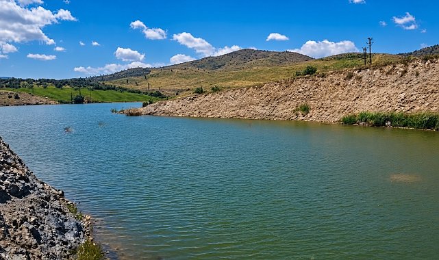 Kilis'te yağışlar göletlerde su seviyesini yükseltti
