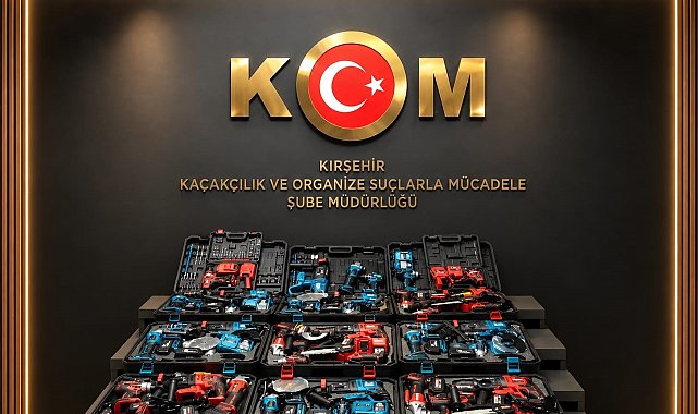 Kırşehir'de gümrük kaçağı 88 parça matkap ve testere seti ele geçirildi