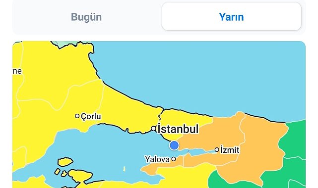 Kocaeli için kuvvetli ve şiddetli sağanak uyarısı