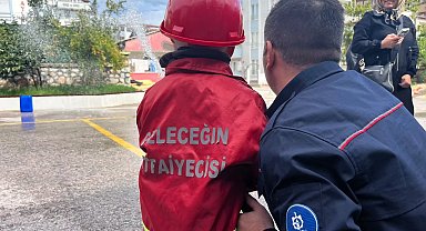 Kocaeli'de minikler itfaiyeyi yakından tanıdı
