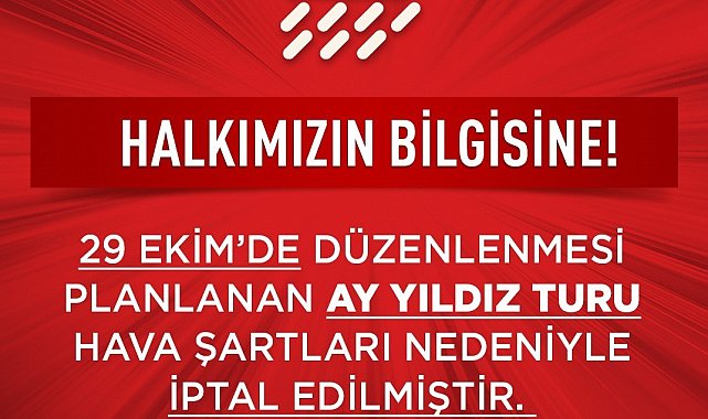 Kocasinan Belediyesinin Ay Yıldız Turuna hava engeli