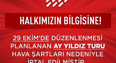 Kocasinan Belediyesinin Ay Yıldız Turuna hava engeli