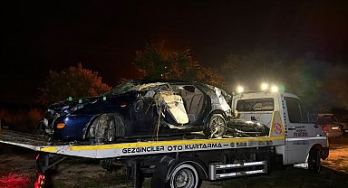 Kontrolden çıkan otomobil takla attı: 3 yaralı