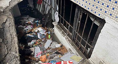 Küçükçekmece'de dere yatağındaki evin bodrum katını su bastı