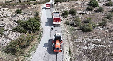 Kula'da 35 kilometrelik yol yenileniyor