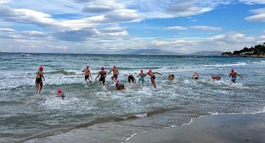 Kuşadası'nda kulaçlar kız öğrencilerin eğitimi için atıldı