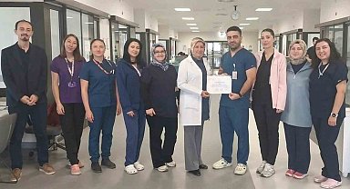 Kütahya Şehir Hastanesi'nde el hijyeni teşekkürünü Dahiliye Yoğun Bakım Ünitesi aldı
