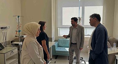 Kütahya Şehir Hastanesi'nde kemoterapi ünitesi ziyaret edildi