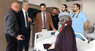 Kuyrukluyıldız ve Taş'tan yatarak tedavi gören hastalara ziyaret