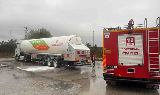 LPG yüklü tırda yangın