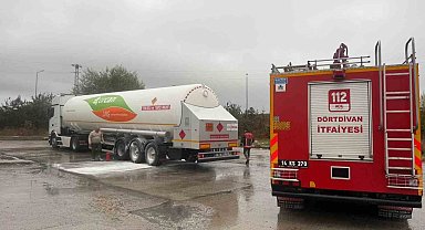LPG yüklü tırda yangın