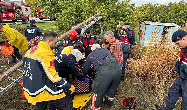 Malatya'da 25 metrelik kuyuya düşen genç kurtarıldı