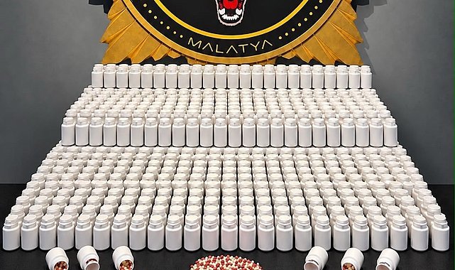 Malatya'da 44 bin 616 sentetik ecza hapı ele geçirildi