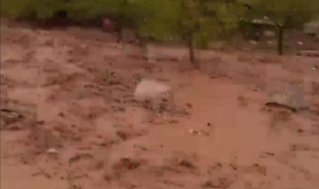Malatya'da dereler taştı, konteynerleri su bastı