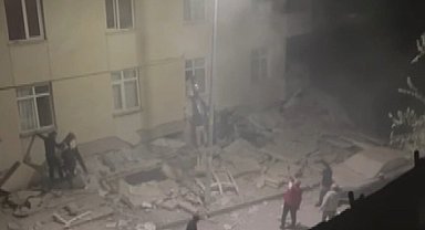 Maltepe'de çöken binanın ilk anları kamerada
