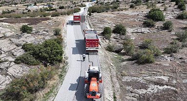 Manisa Kula'da 35 kilometrelik yol yenileniyor