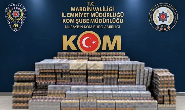 Mardin'de 22 bin 50 paket kaçak sigara ele geçirildi