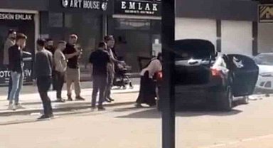 Mardin'de iki taraf arasında çıkan kavgada lüks otomobil hasar gördü