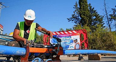 Mersin Aydıncık'ta içme suyu hattı yenileme çalışması